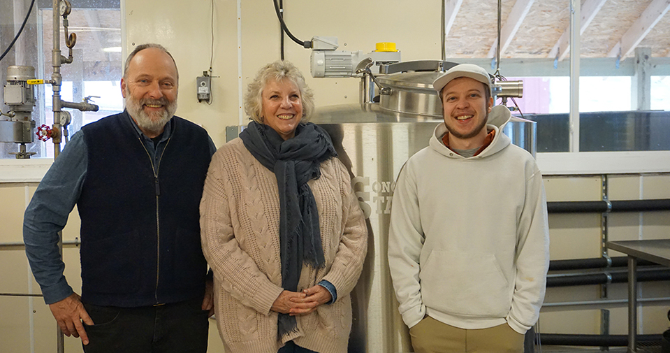 Assemblymember Didi Barrett visits Hawthorne Valley Farm's Creamery.